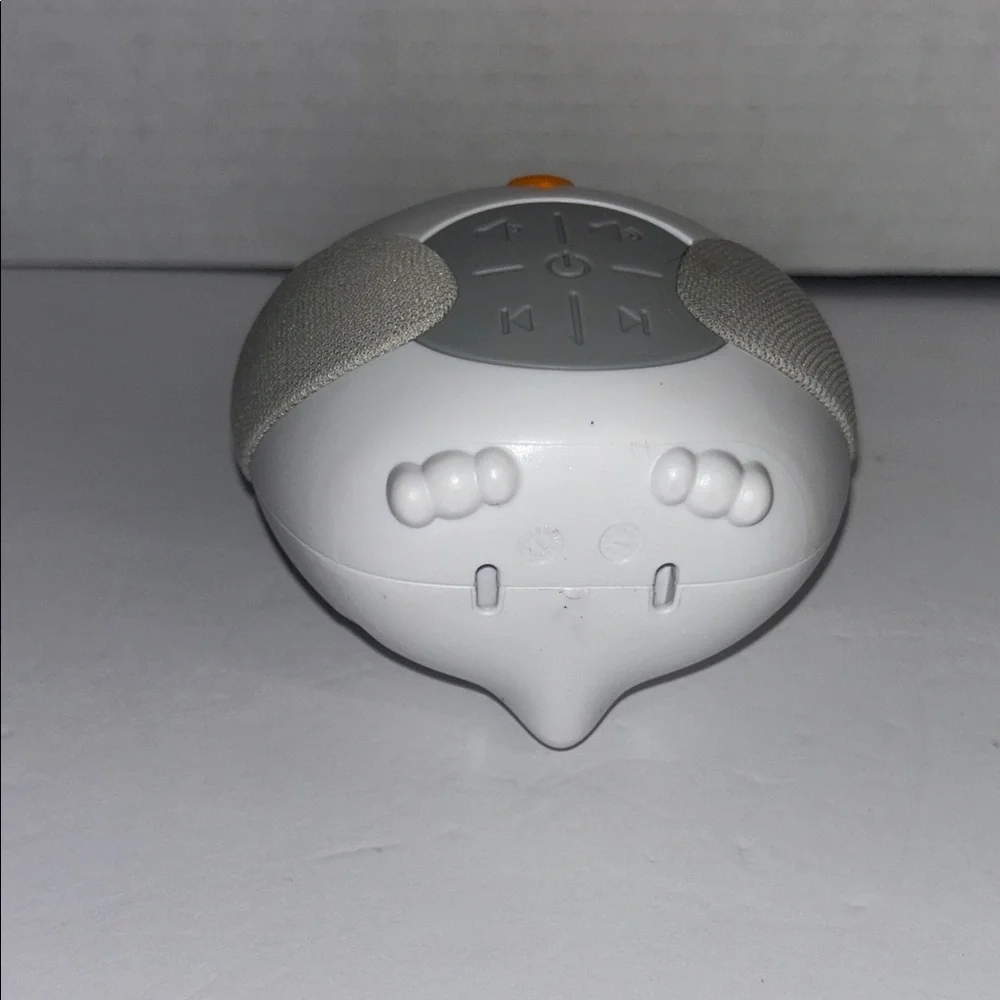 Skip Hop Owl Toy Speaker in White and Gray with Orange Accent
